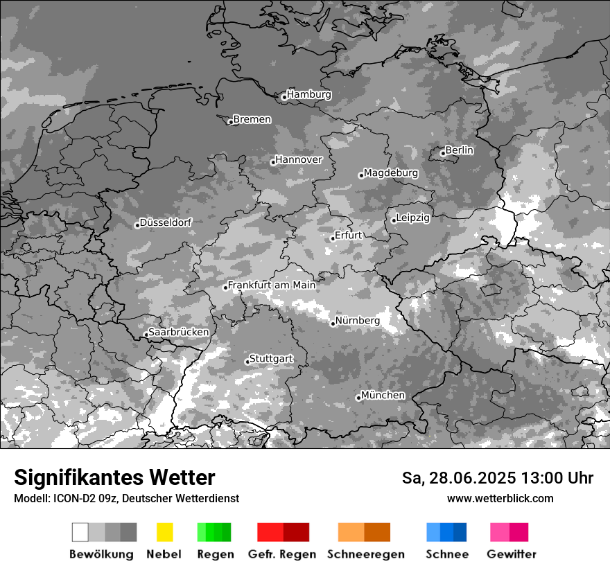 Modellkarten Signifikantes Wetter in Deutschland