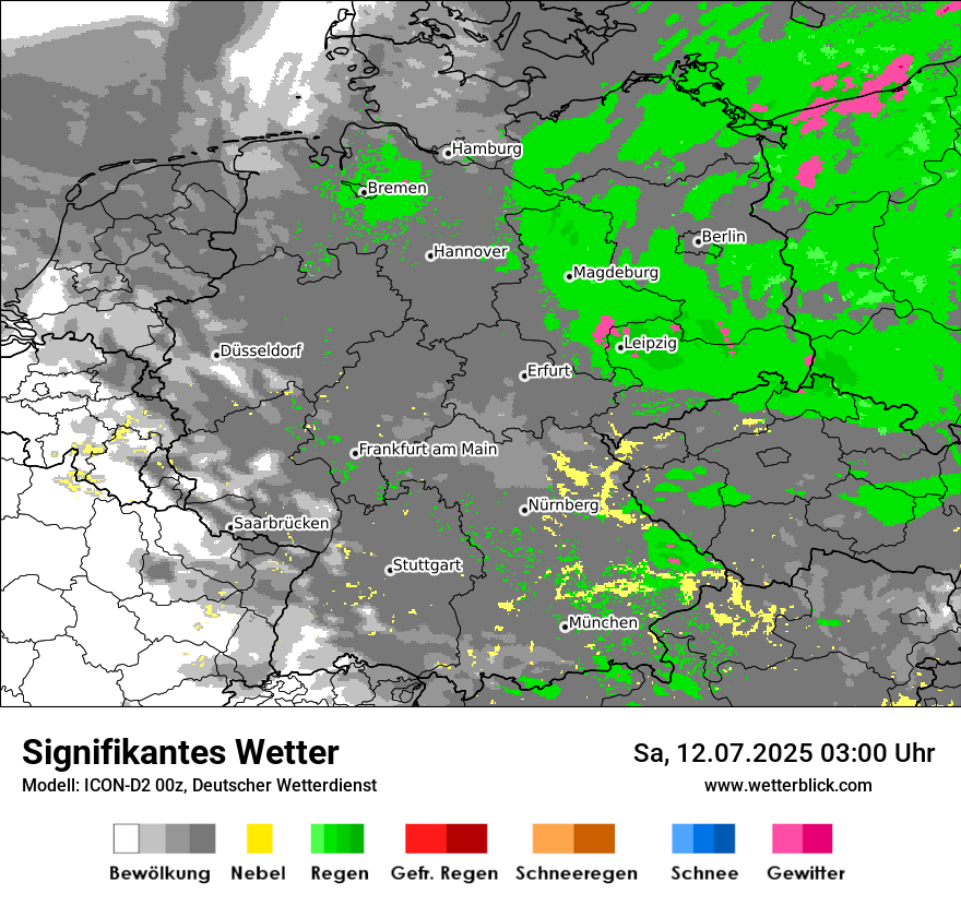 Modellkarten Signifikantes Wetter in Deutschland
