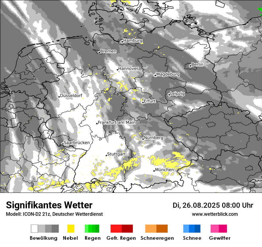 Modellkarten Signifikantes Wetter in Deutschland