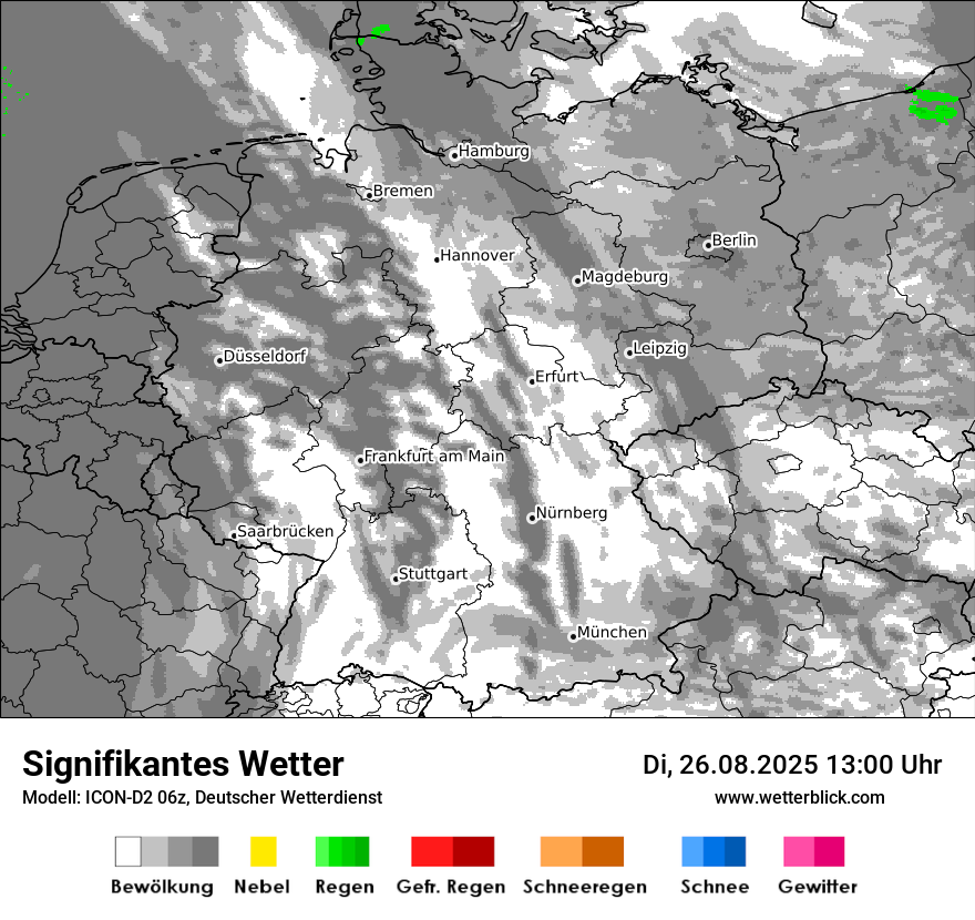 Modellkarten Signifikantes Wetter in Deutschland