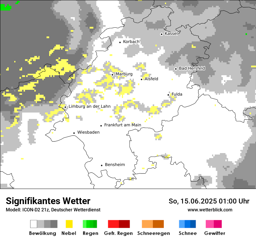 Modellkarten Signifikantes Wetter