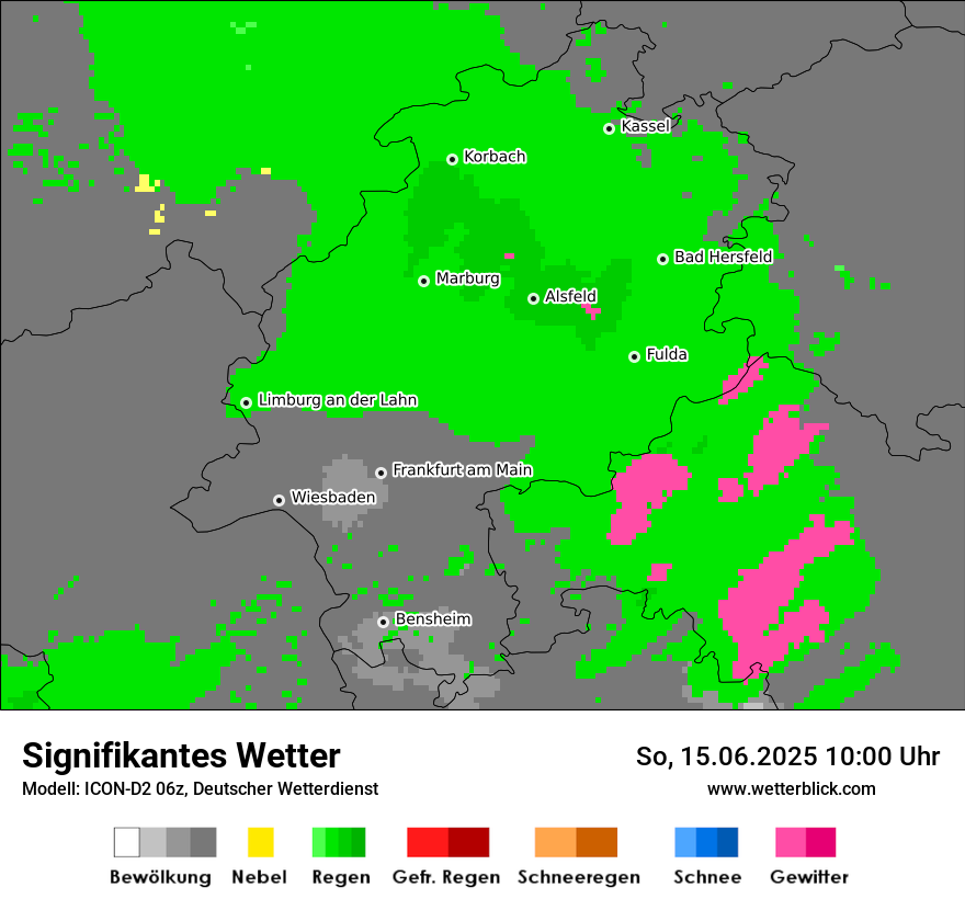 Modellkarten Signifikantes Wetter
