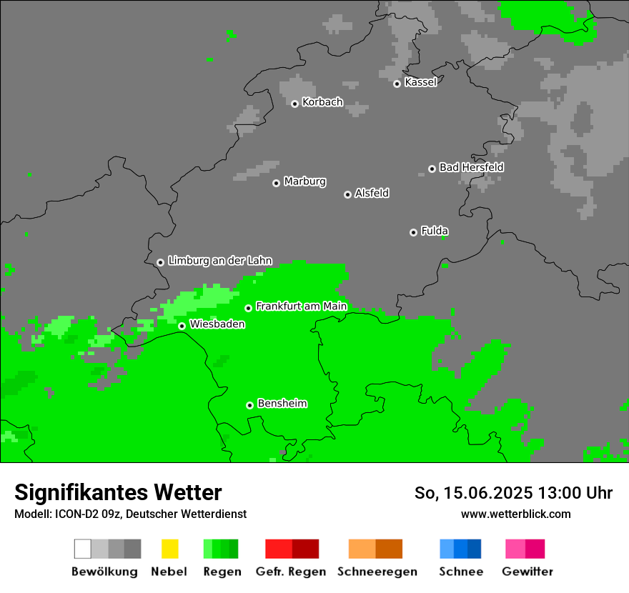 Modellkarten Signifikantes Wetter