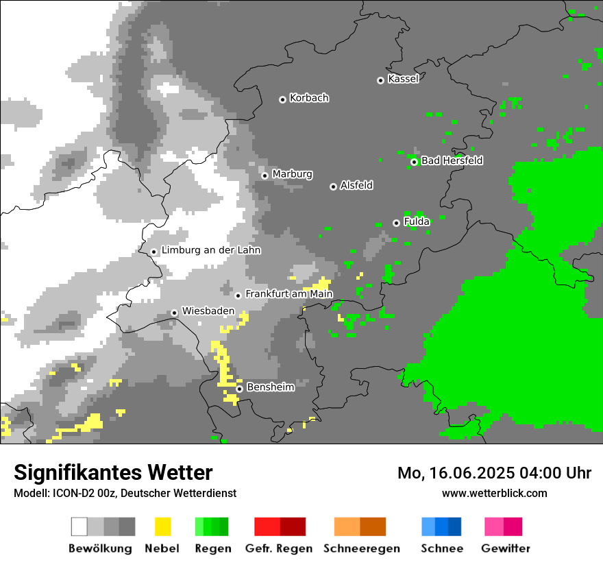 Modellkarten Signifikantes Wetter