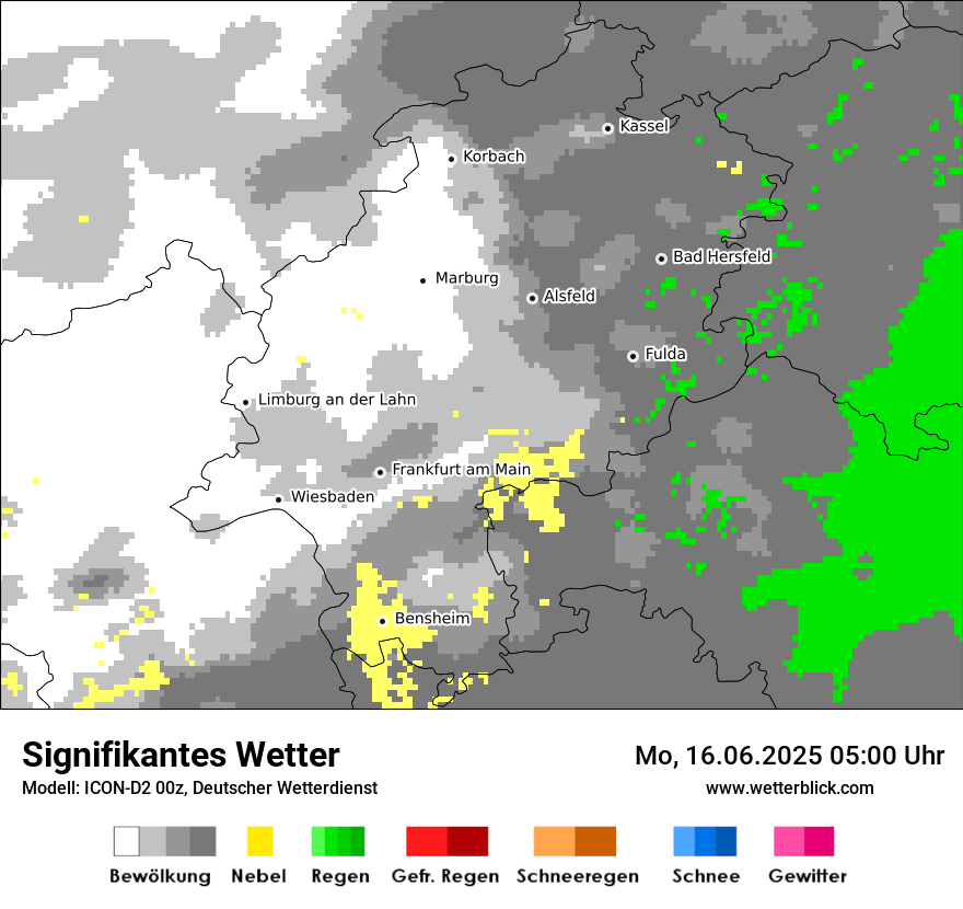 Modellkarten Signifikantes Wetter