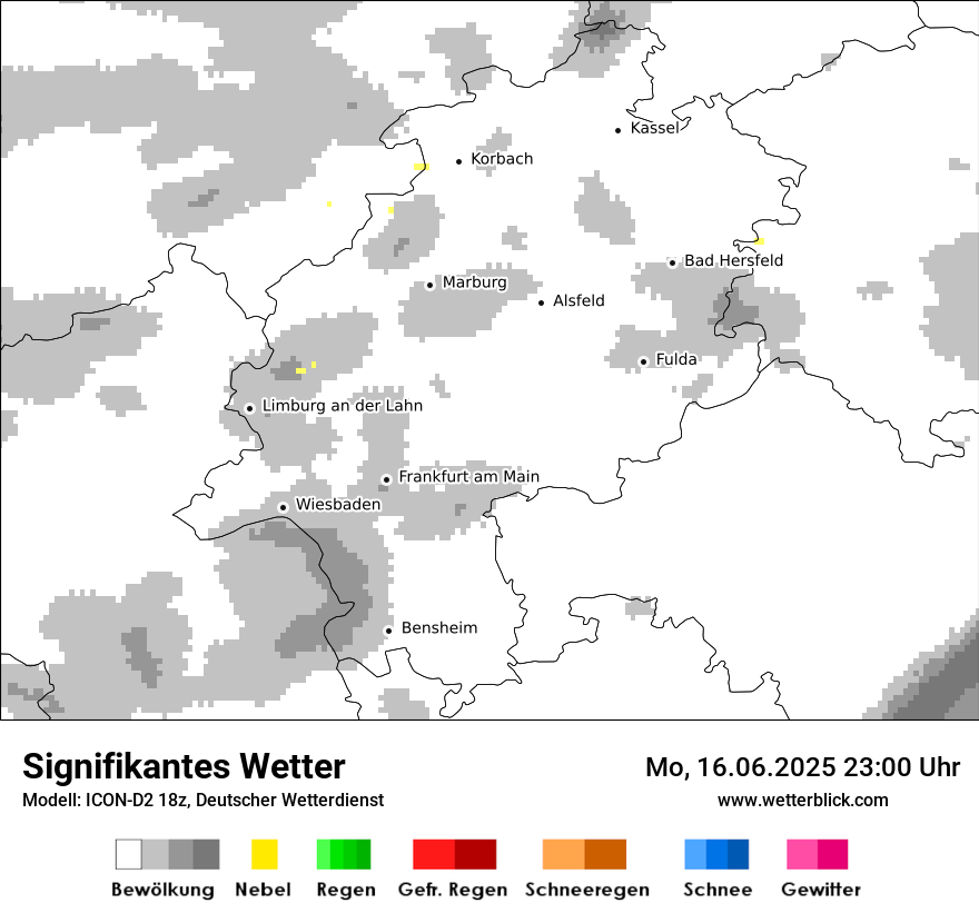 Modellkarten Signifikantes Wetter