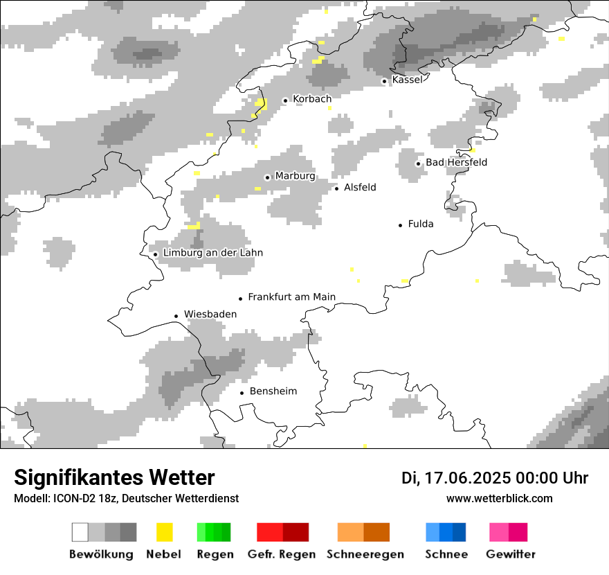 Modellkarten Signifikantes Wetter