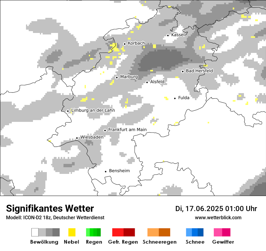 Modellkarten Signifikantes Wetter