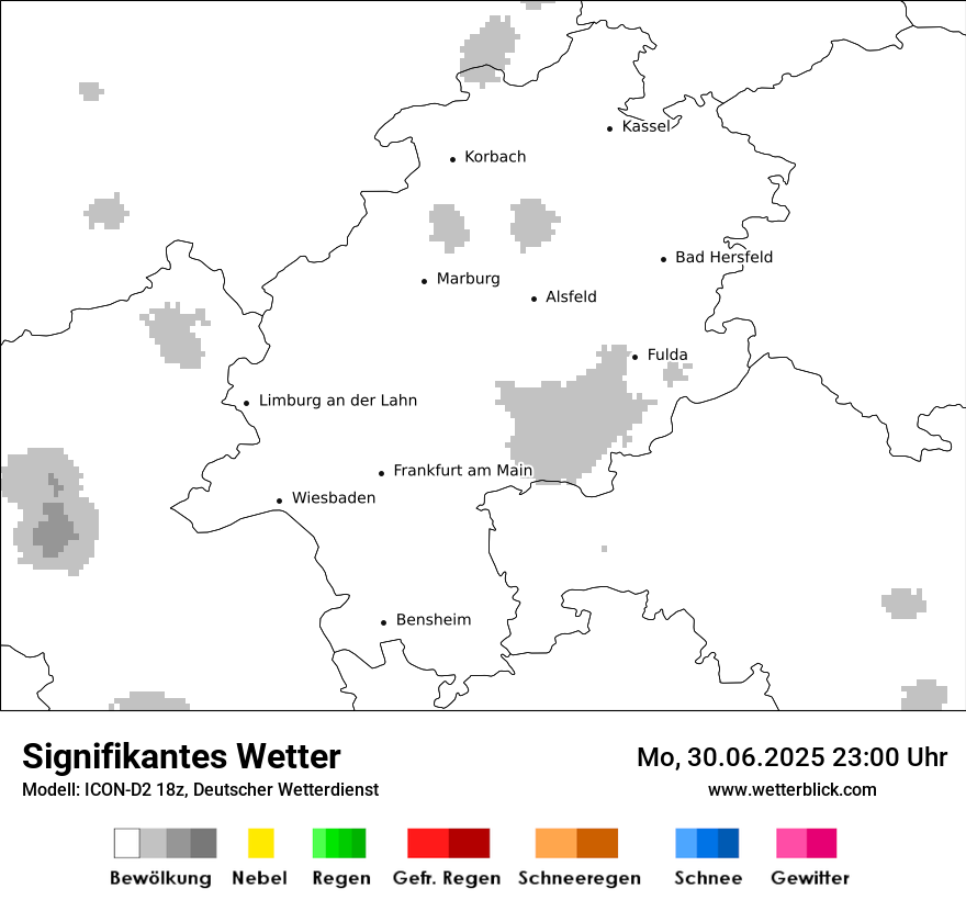 Modellkarten Signifikantes Wetter