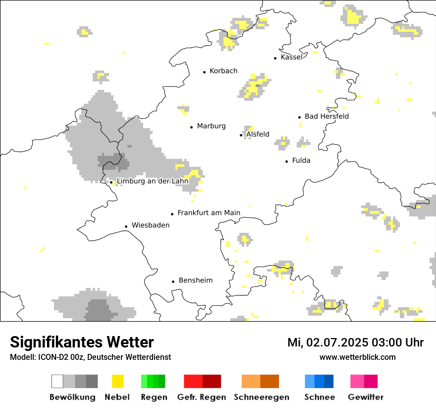 Modellkarten Signifikantes Wetter