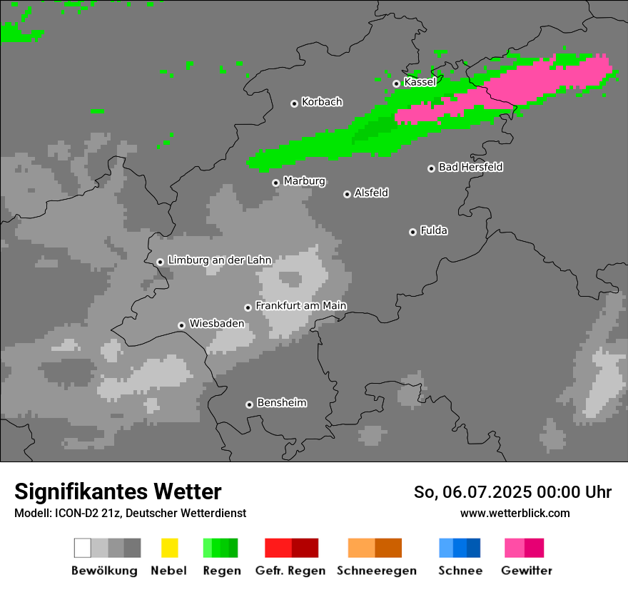Modellkarten Signifikantes Wetter