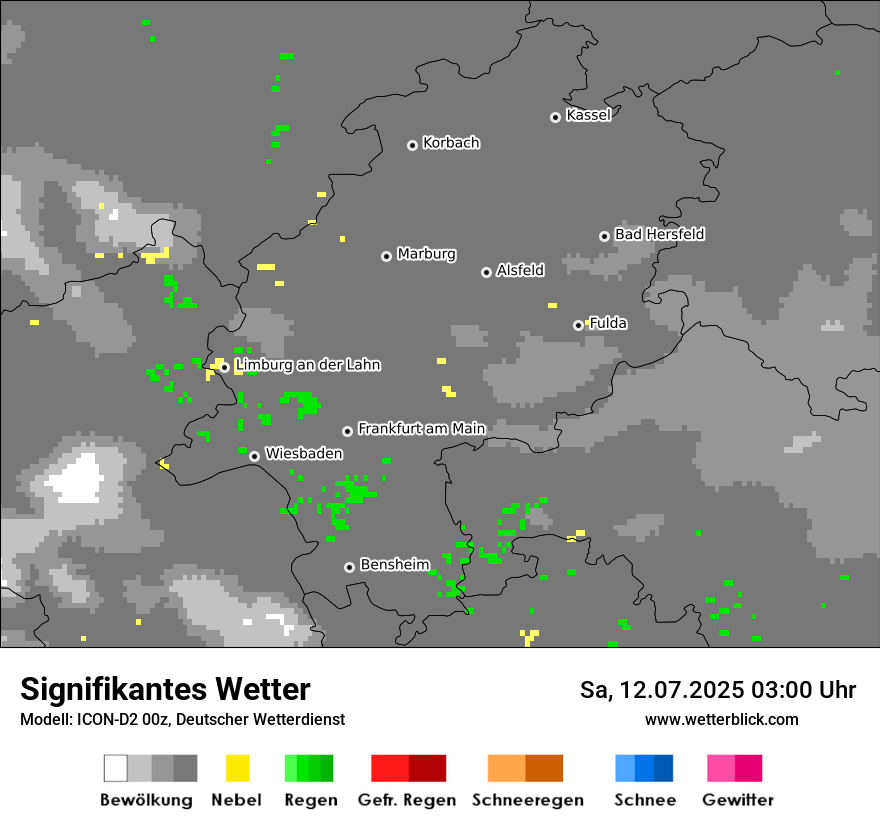 Modellkarten Signifikantes Wetter