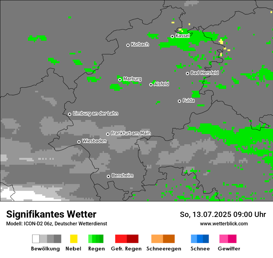 Modellkarten Signifikantes Wetter