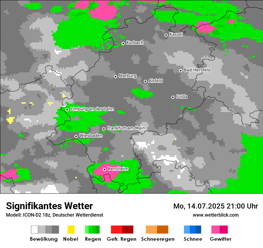 Modellkarten Signifikantes Wetter