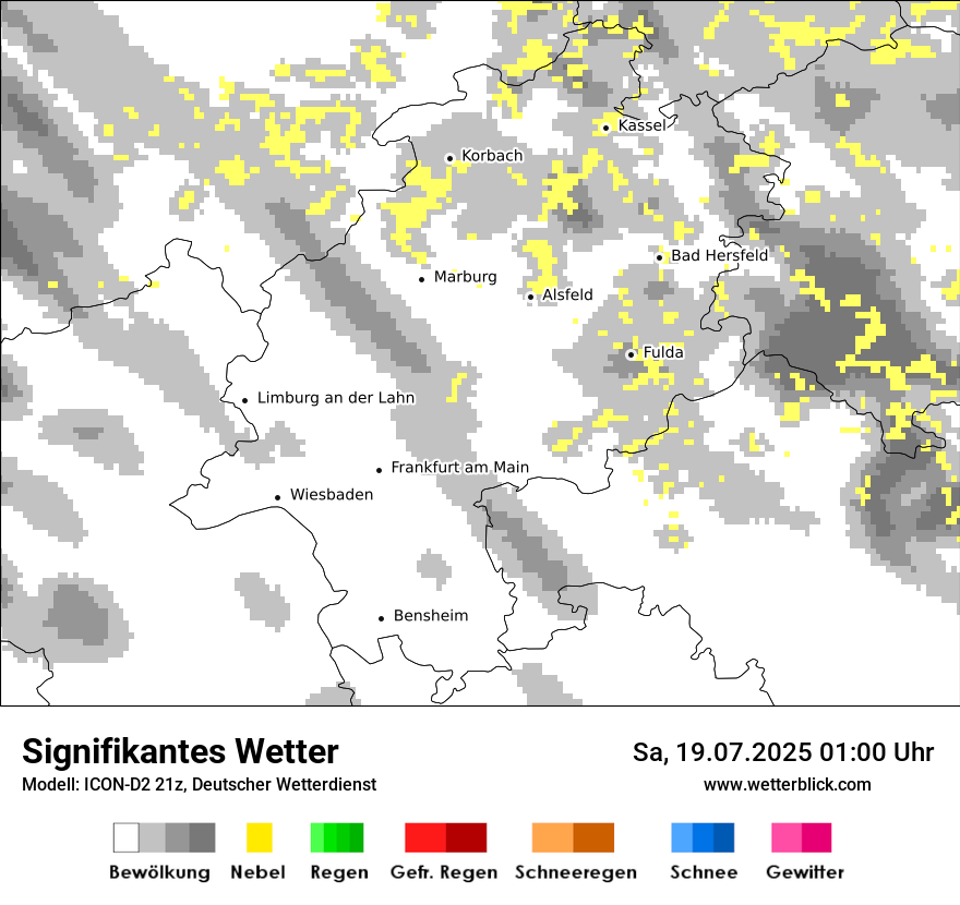 Modellkarten Signifikantes Wetter
