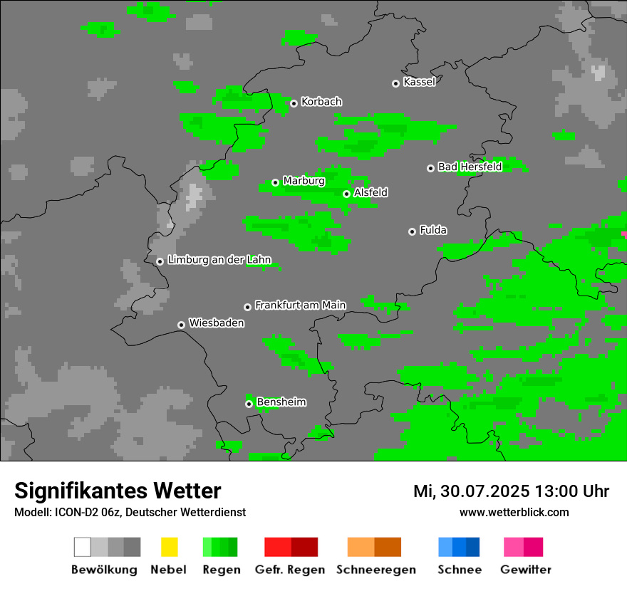 Modellkarten Signifikantes Wetter