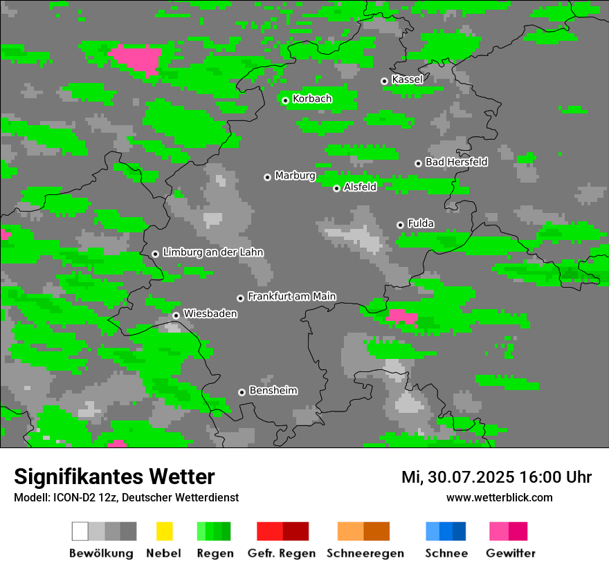 Modellkarten Signifikantes Wetter