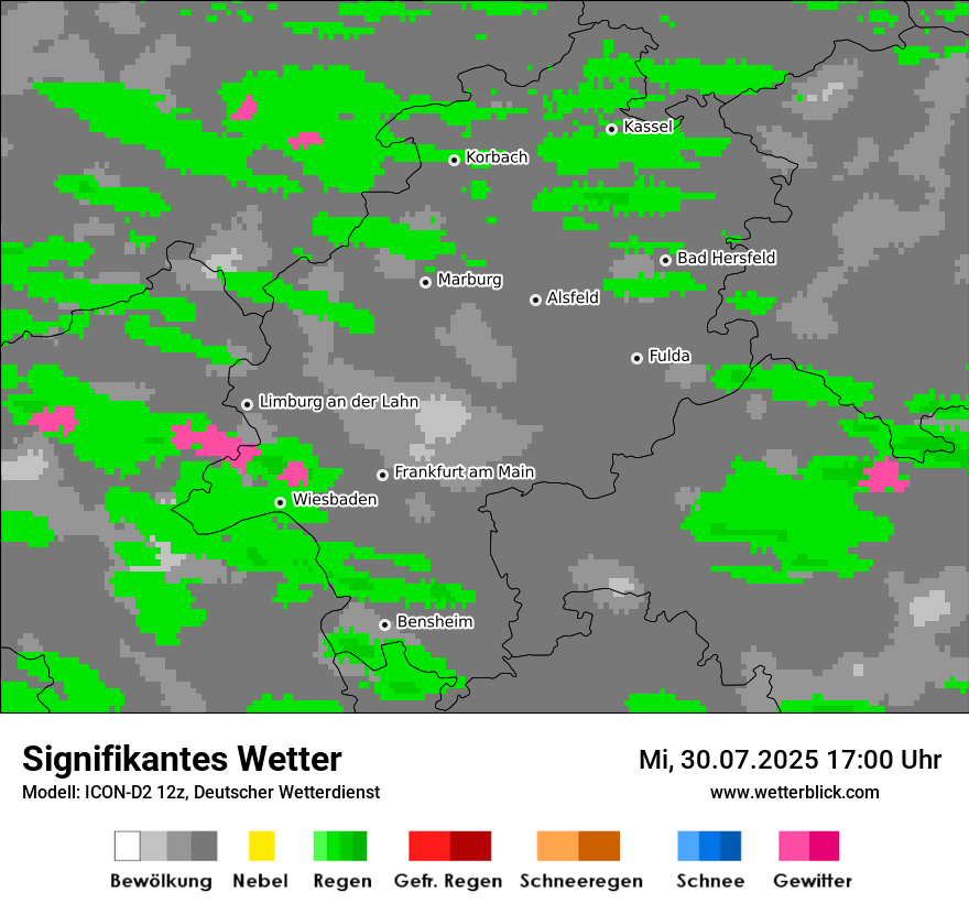 Modellkarten Signifikantes Wetter