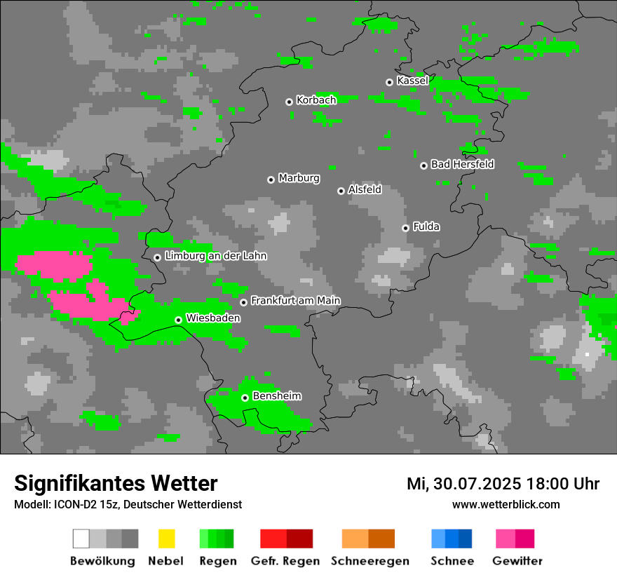 Modellkarten Signifikantes Wetter