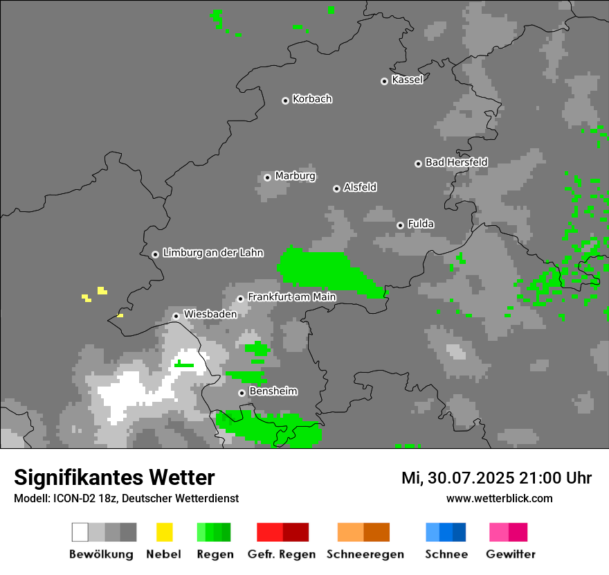 Modellkarten Signifikantes Wetter