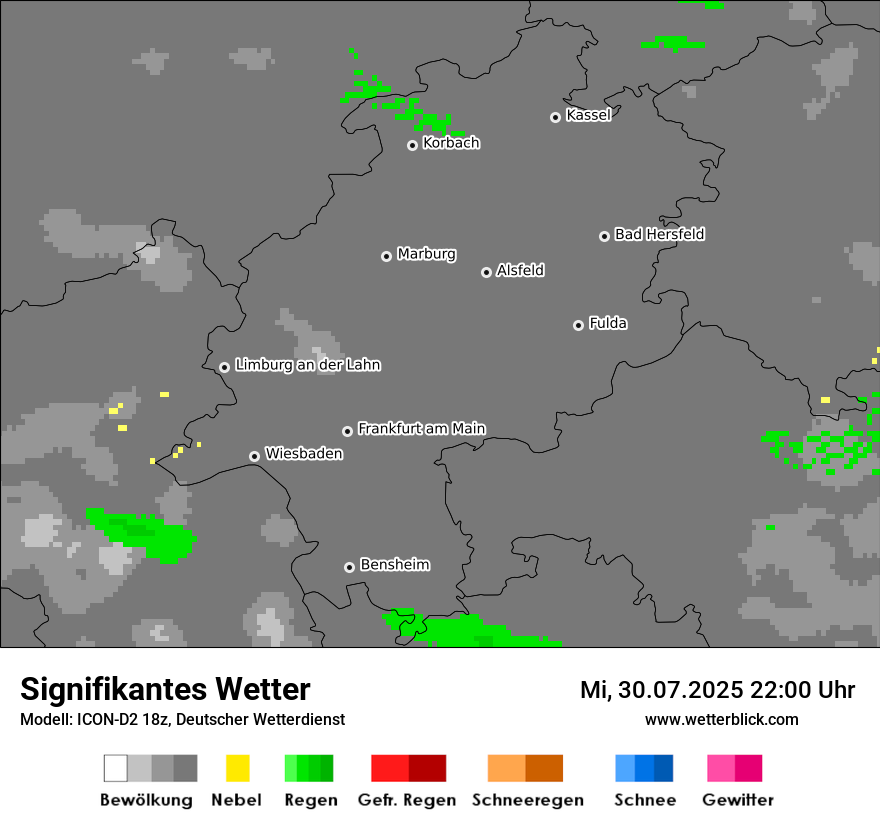 Modellkarten Signifikantes Wetter
