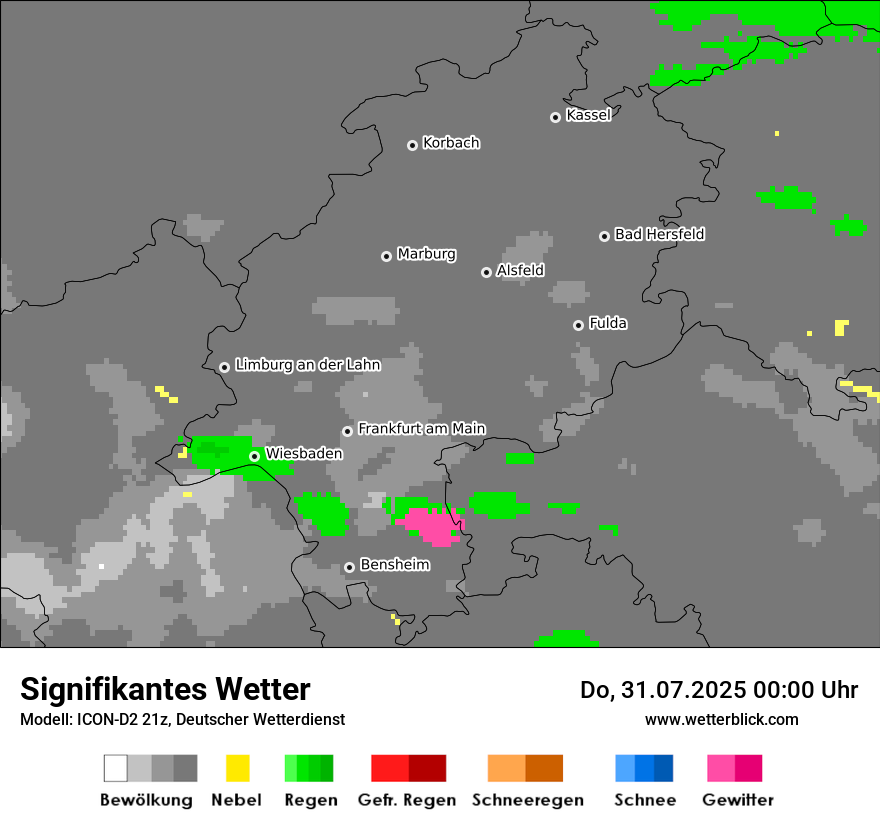 Modellkarten Signifikantes Wetter