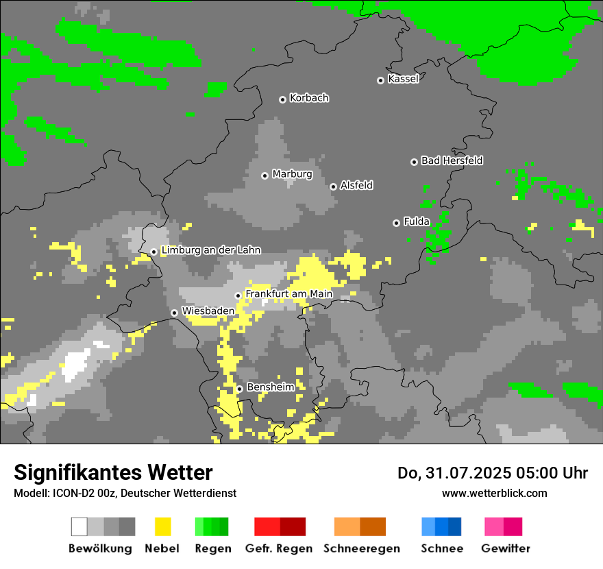 Modellkarten Signifikantes Wetter