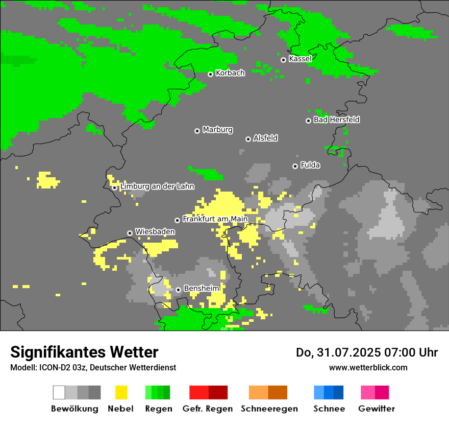 Modellkarten Signifikantes Wetter