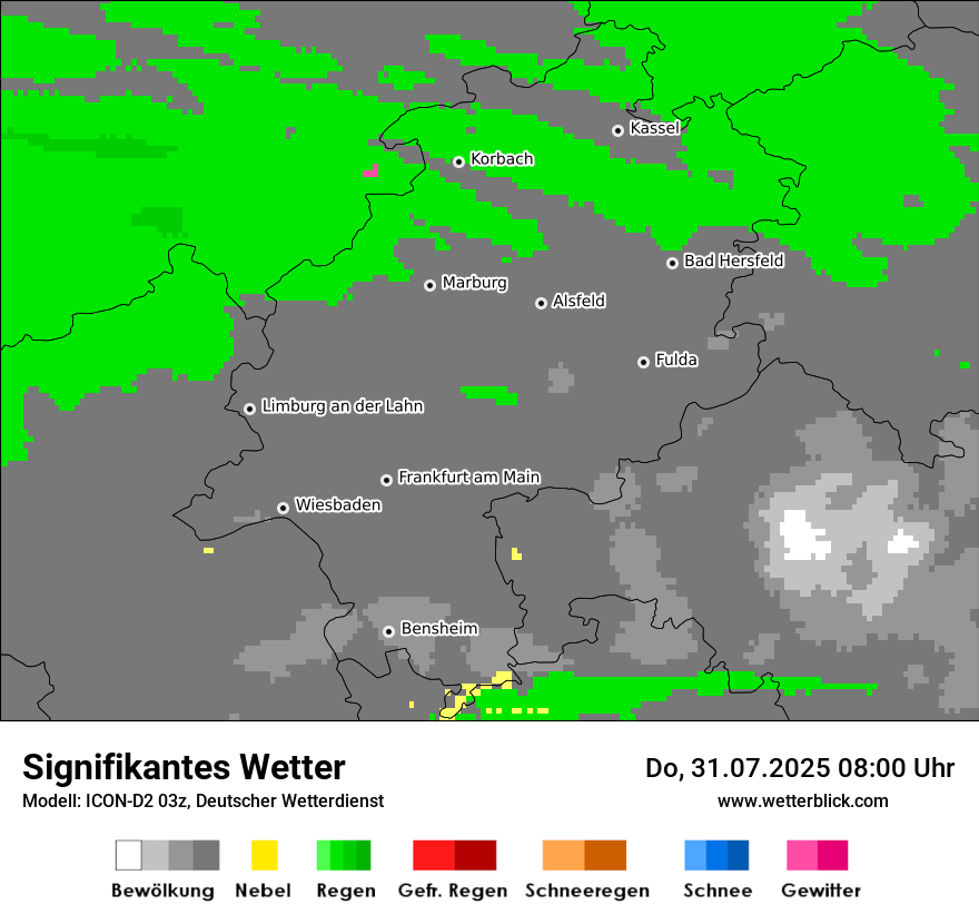 Modellkarten Signifikantes Wetter