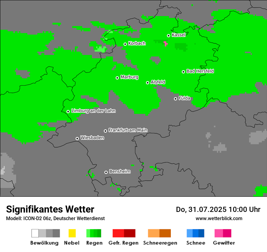 Modellkarten Signifikantes Wetter