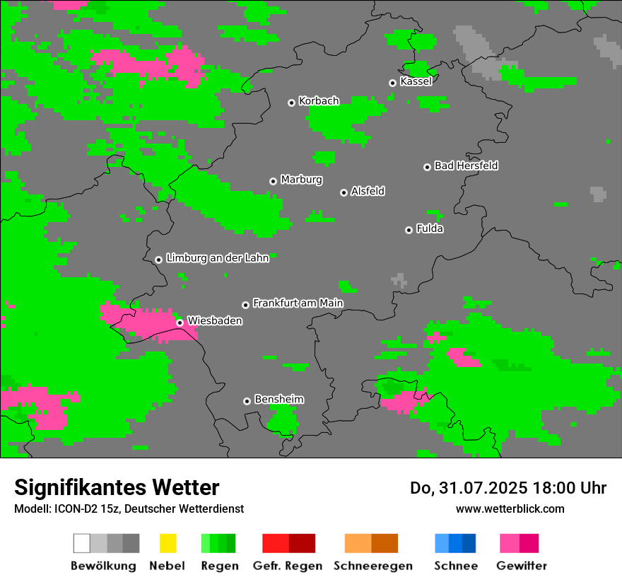 Modellkarten Signifikantes Wetter
