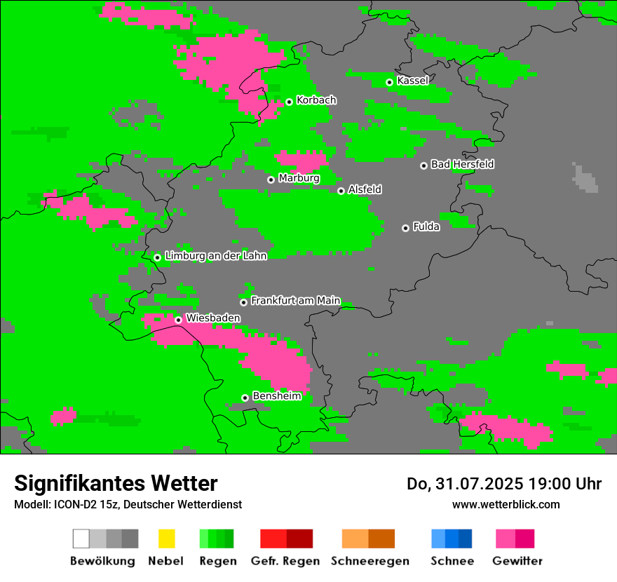 Modellkarten Signifikantes Wetter