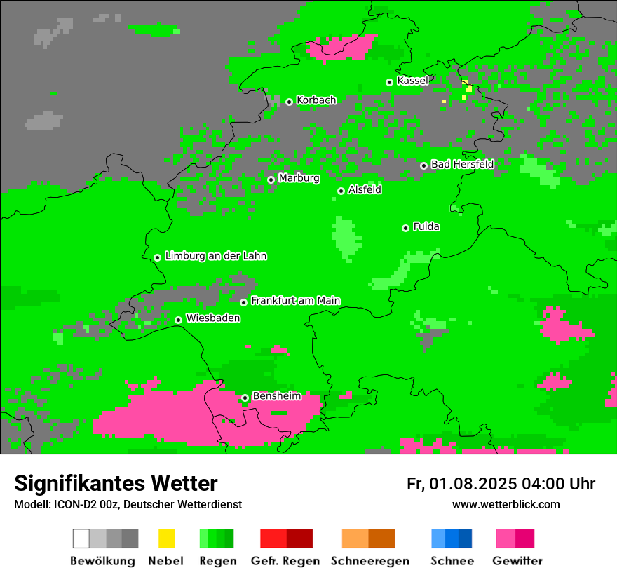 Modellkarten Signifikantes Wetter