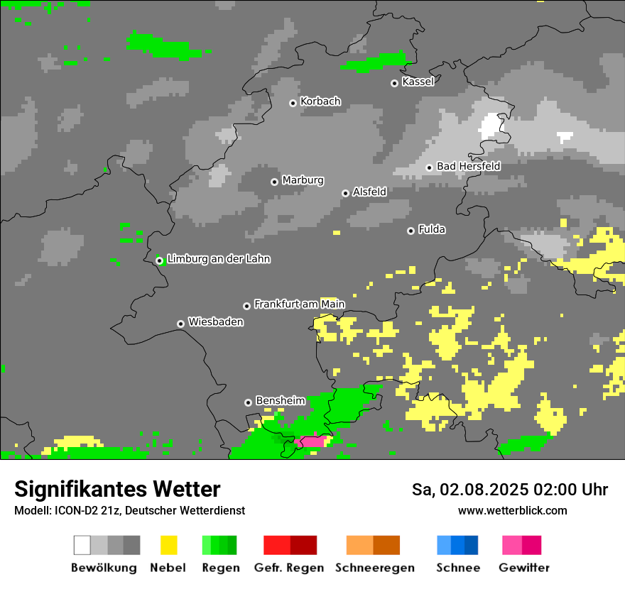 Modellkarten Signifikantes Wetter