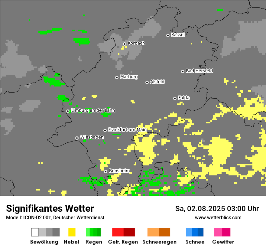 Modellkarten Signifikantes Wetter