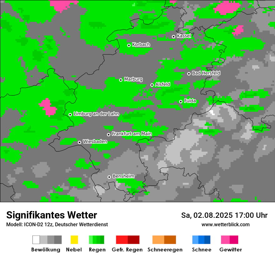 Modellkarten Signifikantes Wetter