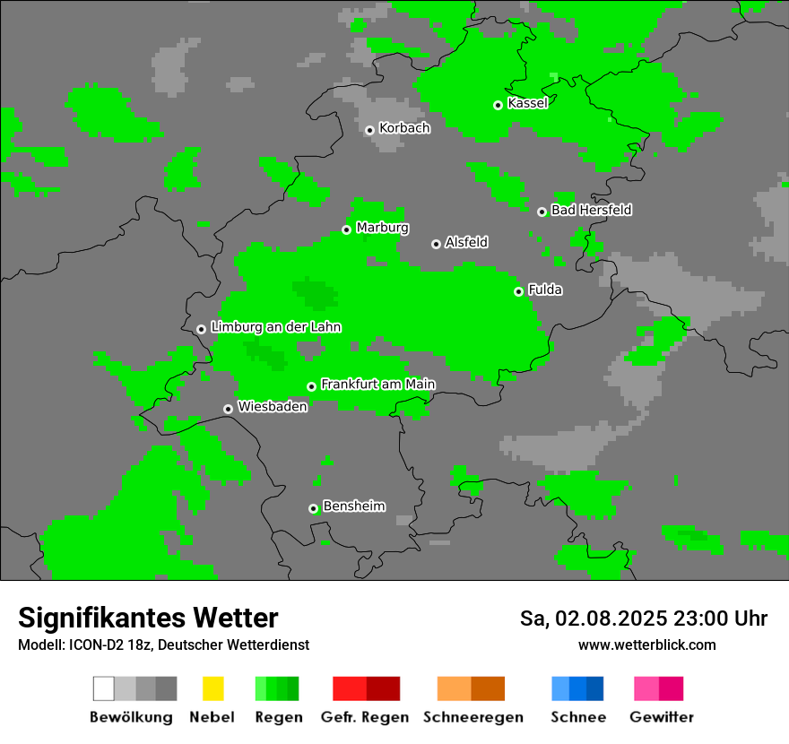 Modellkarten Signifikantes Wetter