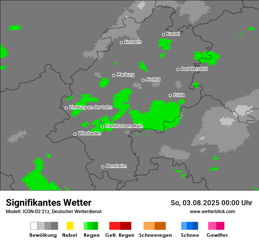 Modellkarten Signifikantes Wetter