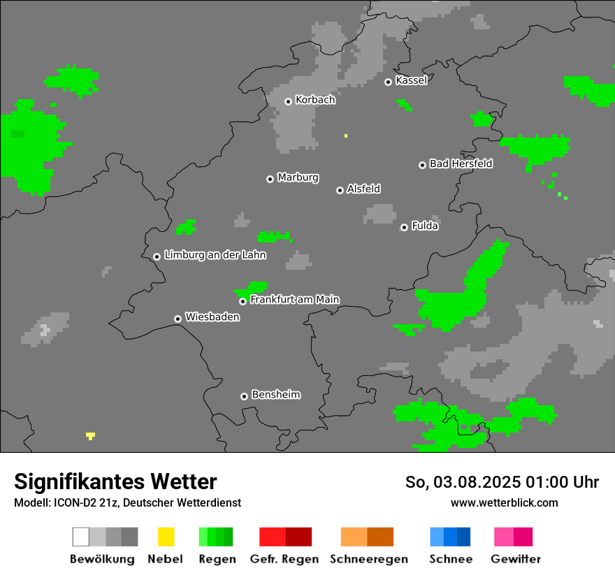 Modellkarten Signifikantes Wetter