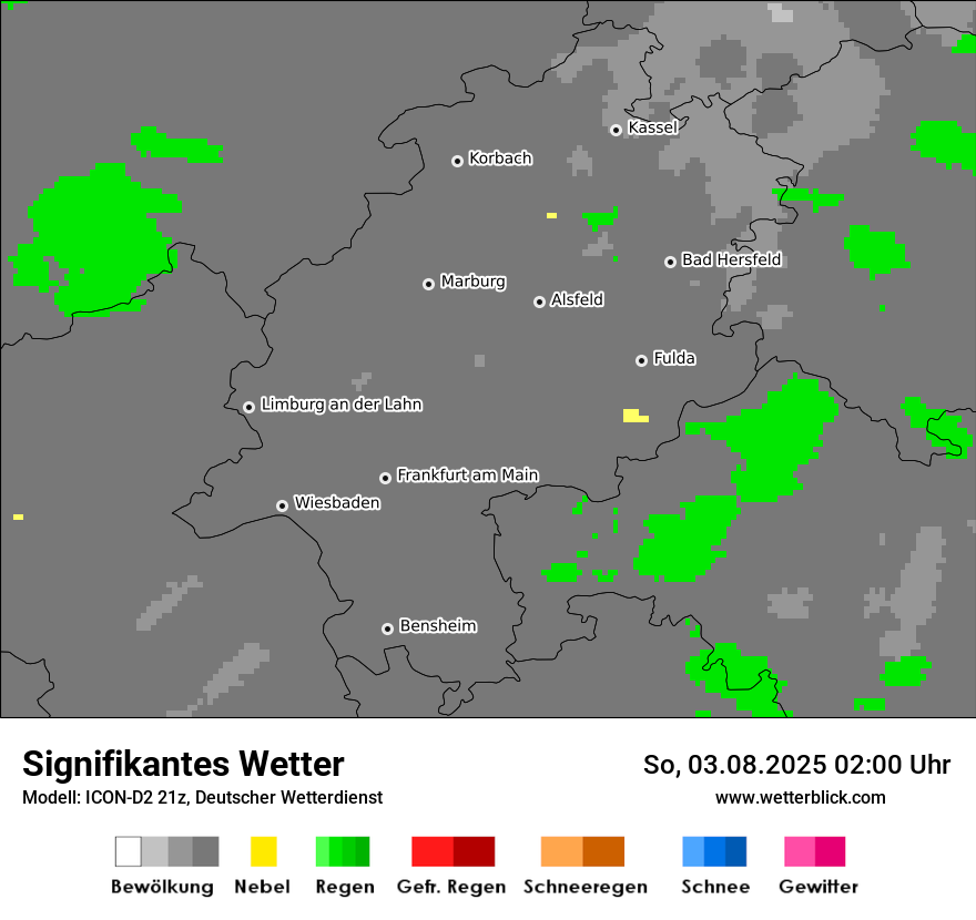 Modellkarten Signifikantes Wetter