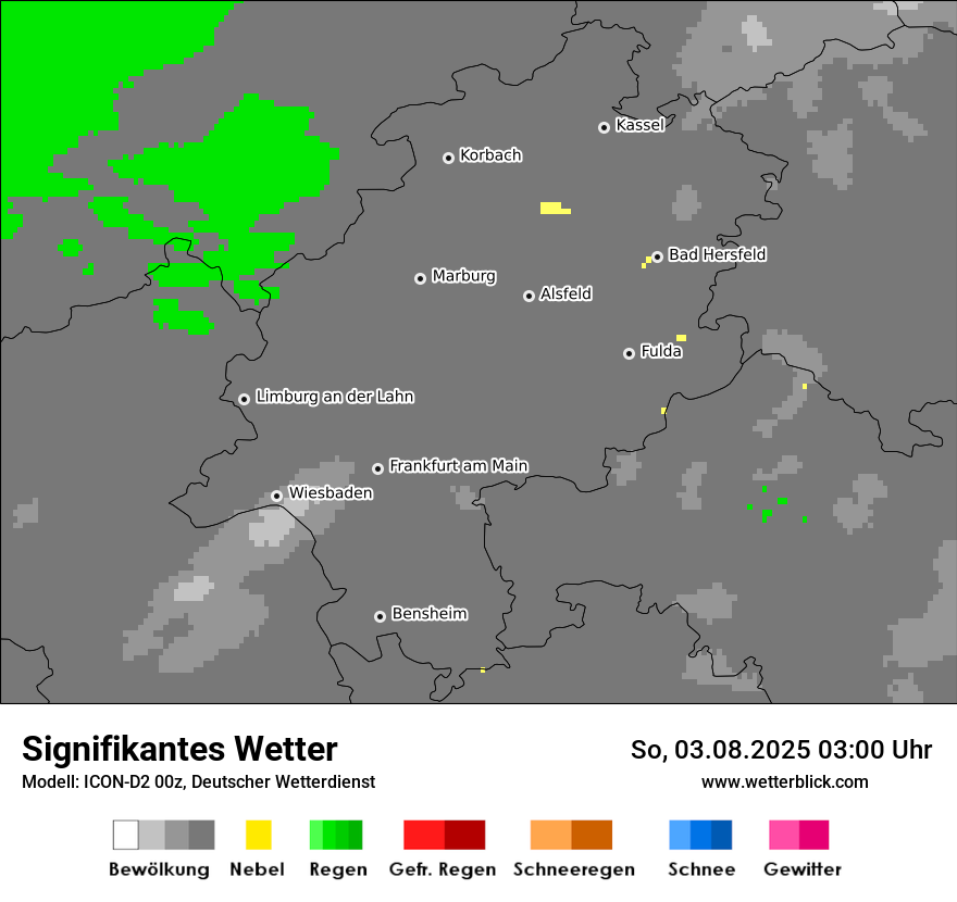 Modellkarten Signifikantes Wetter