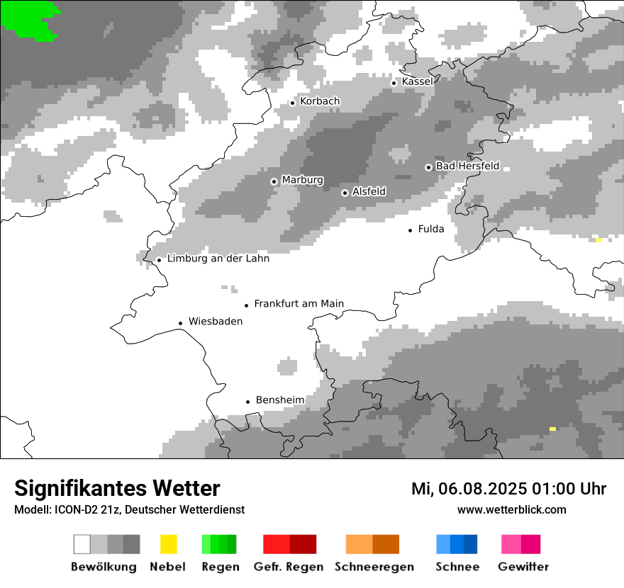 Modellkarten Signifikantes Wetter