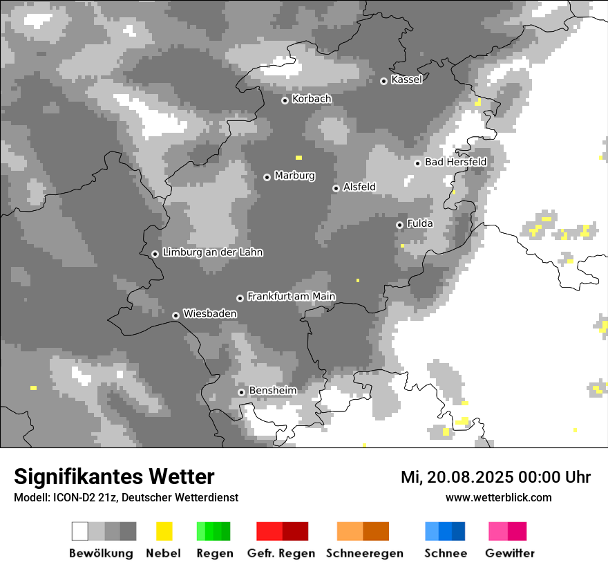 Modellkarten Signifikantes Wetter