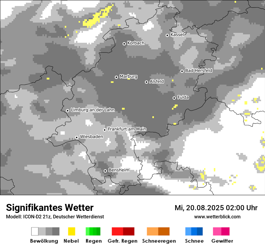 Modellkarten Signifikantes Wetter