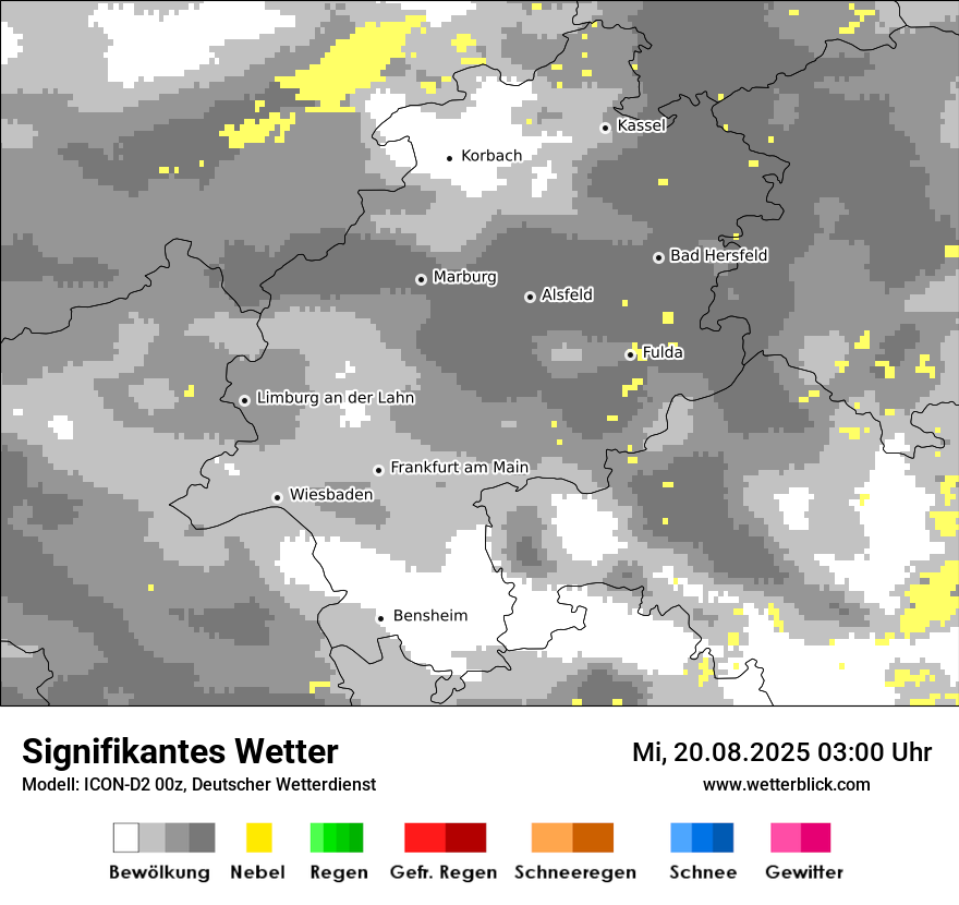 Modellkarten Signifikantes Wetter