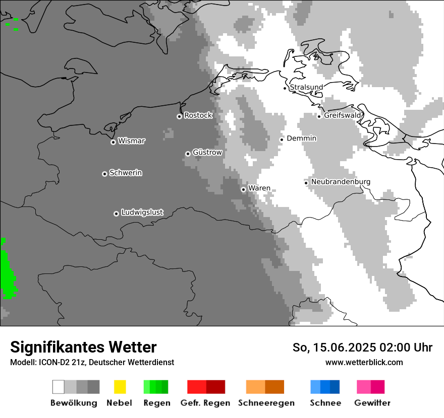 Modellkarten Signifikantes Wetter
