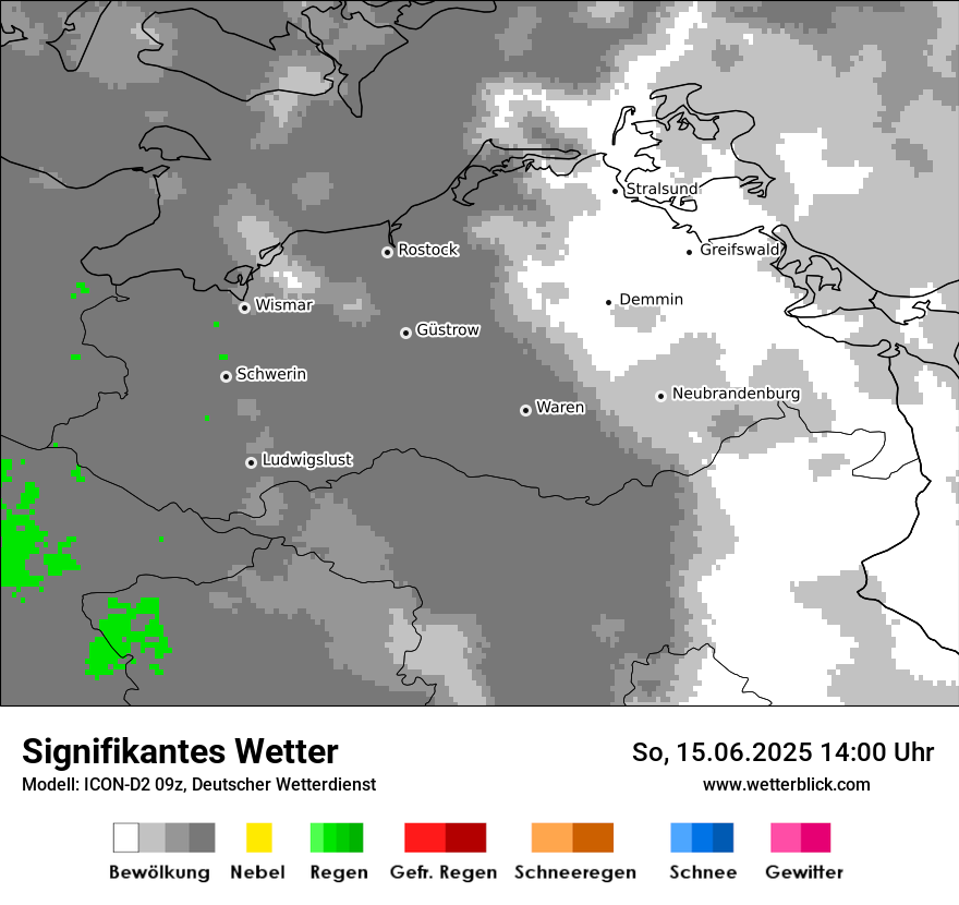 Modellkarten Signifikantes Wetter