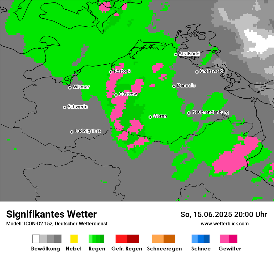 Modellkarten Signifikantes Wetter