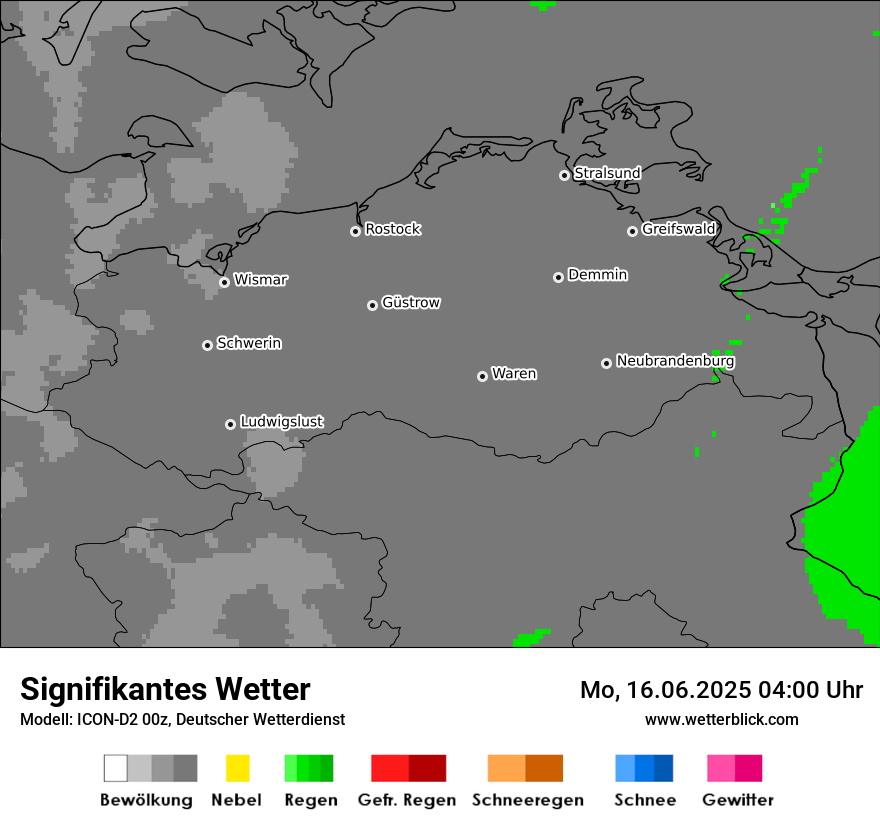 Modellkarten Signifikantes Wetter
