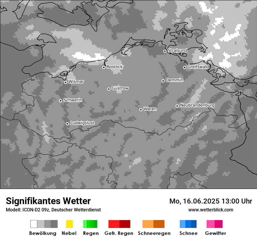 Modellkarten Signifikantes Wetter